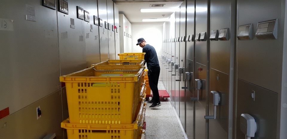 문서고이전 리모델링 작업에 따른 시청 문서고 이전 재배치