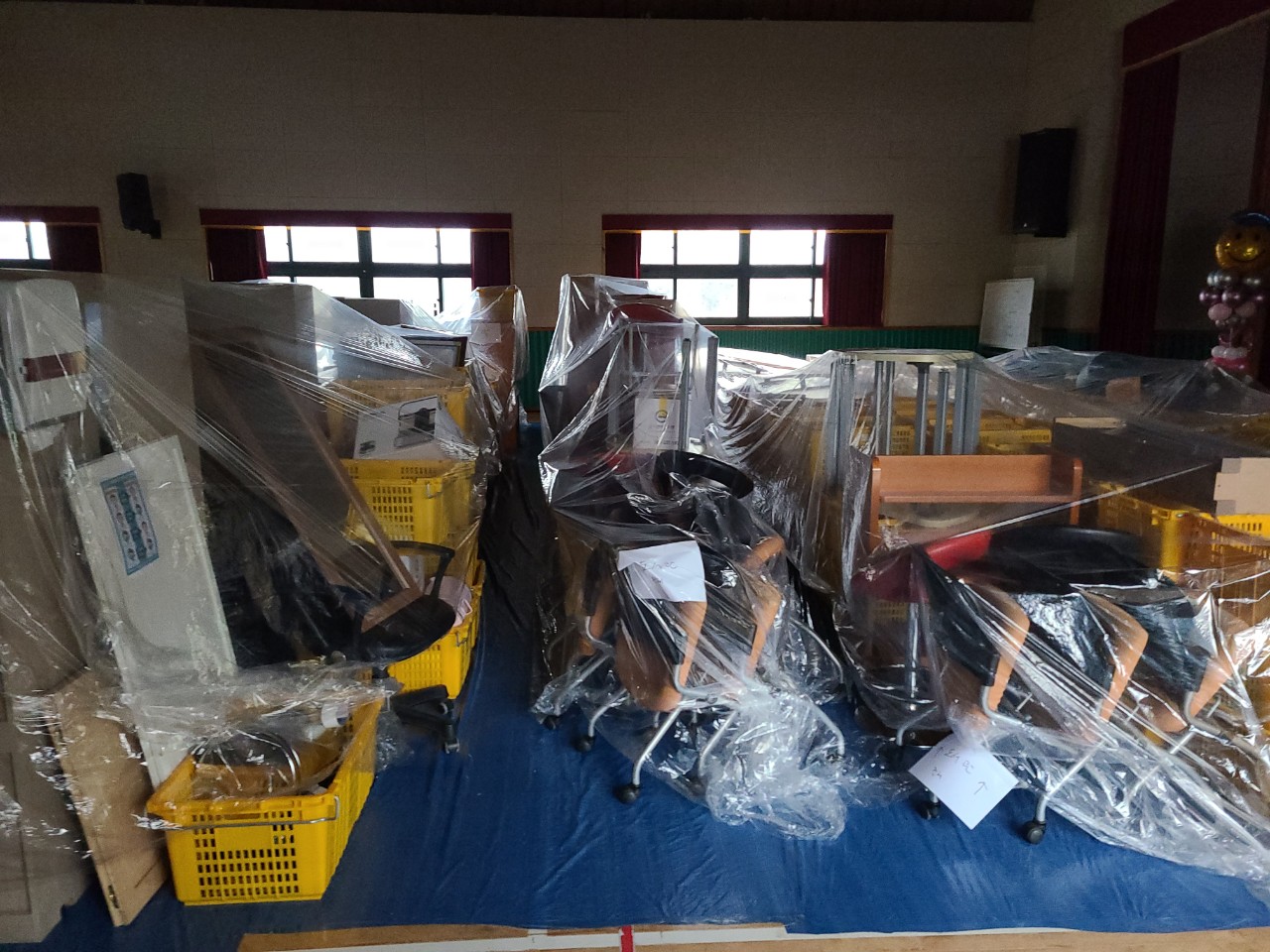 교무실이사 교무실 및 도서실 부분 석면 철거에 따른 집기이동